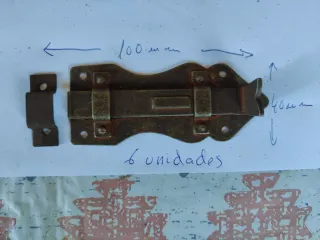 6 Cerrojos vintage 100mm x 40mm
