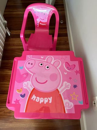 Mesa y Silla Infantil Peppa Pig Rosa
