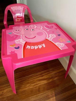 Mesa y Silla Infantil Peppa Pig Rosa