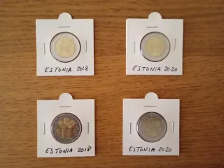 Monedas 2€conmemorativas Estonia 2018 y 2020