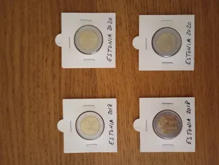 Monedas 2€conmemorativas Estonia 2018 y 2020