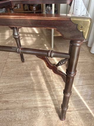 Mesa auxiliar madera y metal