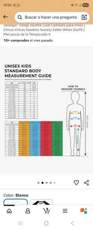 Camiseta Stranger Things niños 9-10 años.