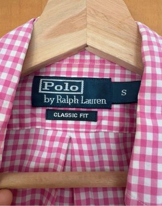 Camisa Polo Ralph Lauren cuadros rosa