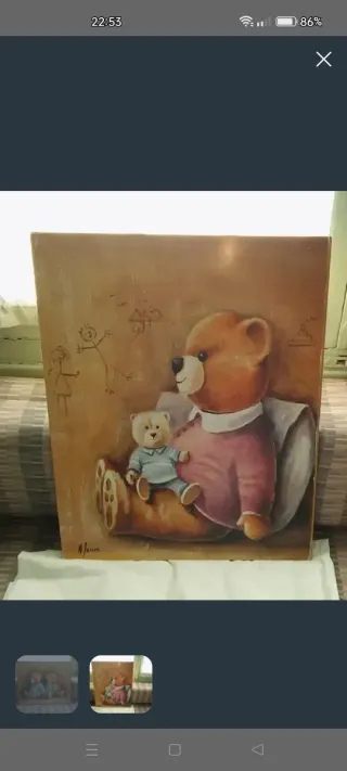 Cuadro infantil ositos pintados