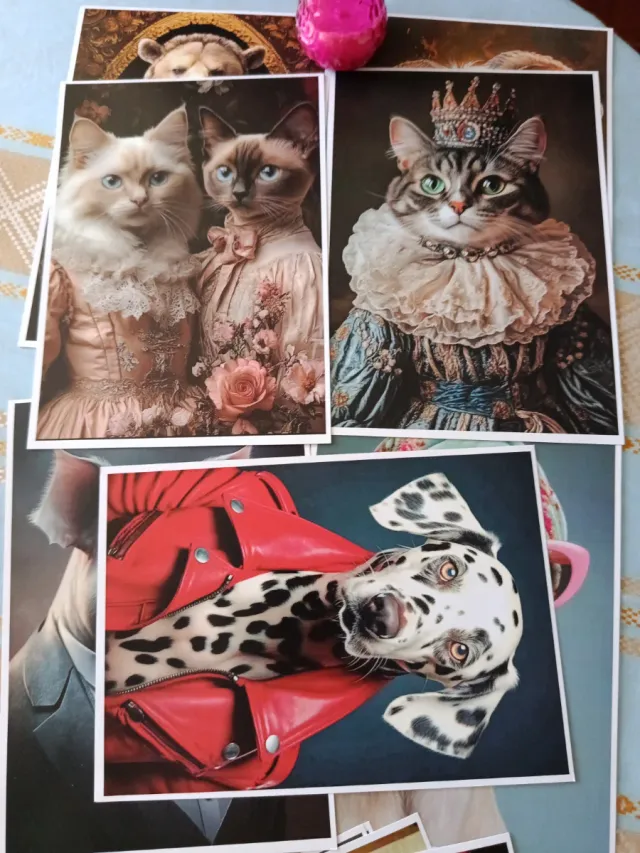 4 Láminas Animales Ropa