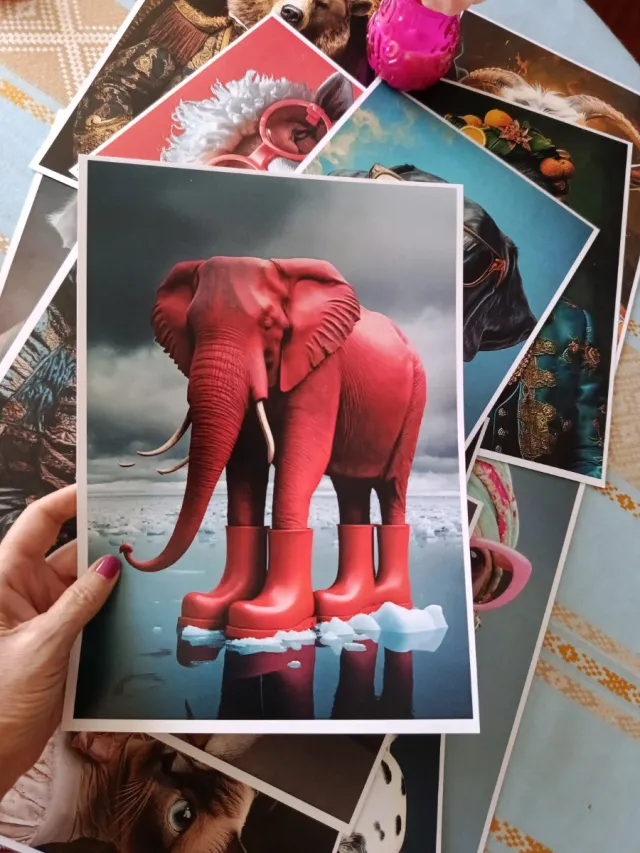 4 Láminas Animales Ropa