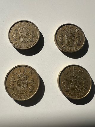 4 Monedas 100 Pesetas España