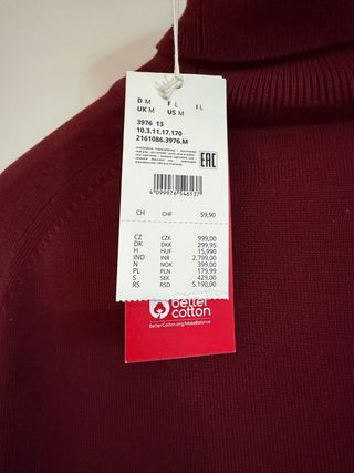 Maglione a Collo alto 100% cotone