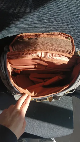 Mochila Fotográfica Lona y Cuero