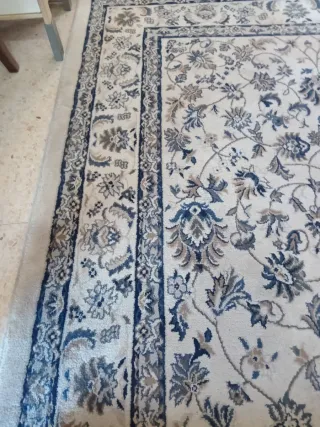 Alfombra floral beige y azul 2,30x1,70