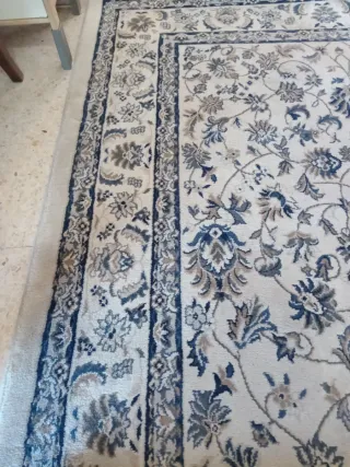 Alfombra floral beige y azul 2,30x1,70