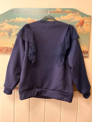 Sudadera azul con volantes talla M