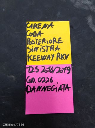 Carena coda posteriore sinistra Keeway RKV 125