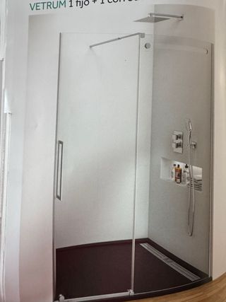 Mampara ducha 1,70m fijo + corredera