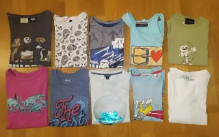 Lote 10 camisetas niño/a 7 años