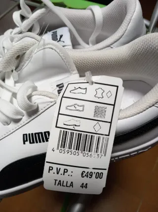 Zapatillas Puma Talla 44 Blancas y Negras