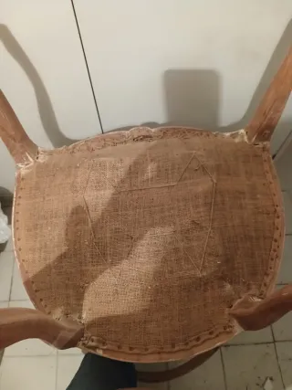 Conjunto antiguo sillones y banco descalzador