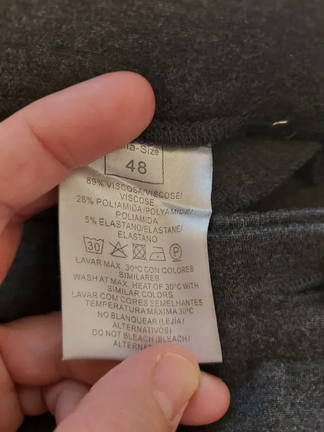 Pantalón gris marengo de mujer talla 48