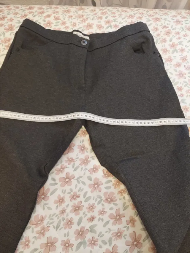 Pantalón gris marengo de mujer talla 48