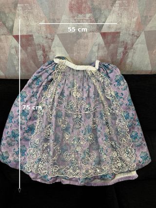 Traje de Fallera Niña Lila Flores