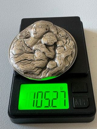 Medalha Rara Prata 800 Floriano Bodini 105g