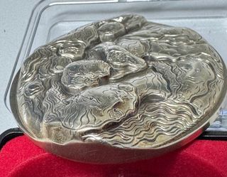 Medalha Rara Prata 800 Floriano Bodini 105g