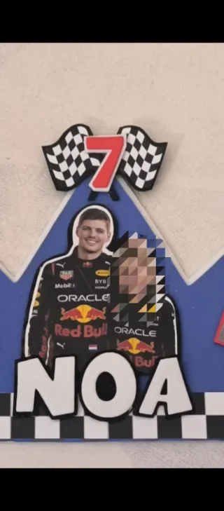 Decoración Cumpleaños Coche F1 Max Verstappen
