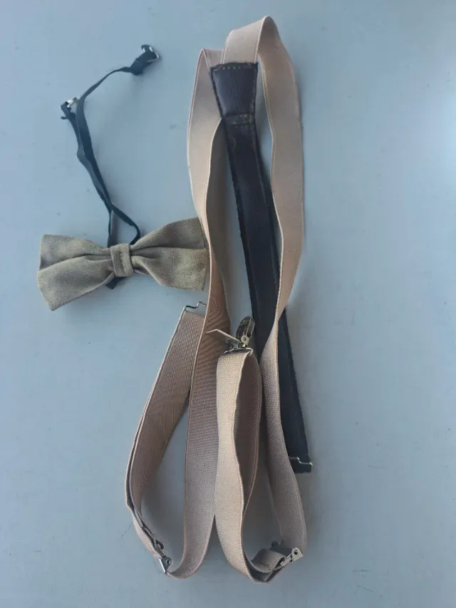 Conjunto Pajatita + Tirantes Beige/Negro