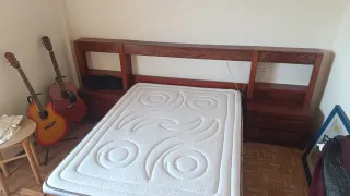 Cama Matrimonio 135 + cabec.+mesillas (sin colchon