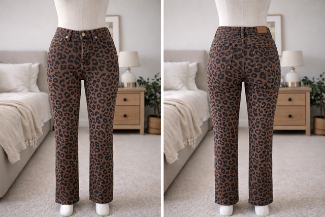 Pantalón Stradivarius Super High Waist Animal Prin