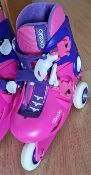 Patines Oxelo Talla 26-28 Rosa y Morado