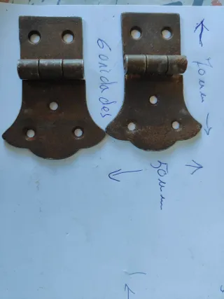 Bisagras vintage de metal (2 unidades)