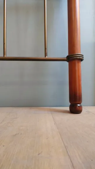 Cabecero forja y madera