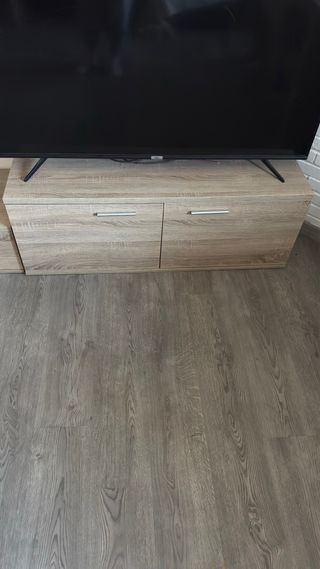 Mueble TV madera con estantería
