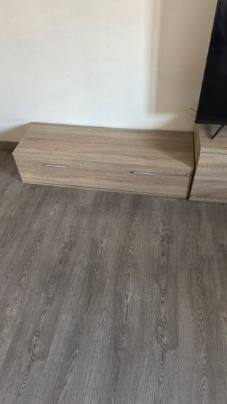 Mueble TV madera con estantería