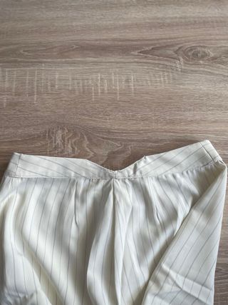 Pantalones de traje blancos a rayas