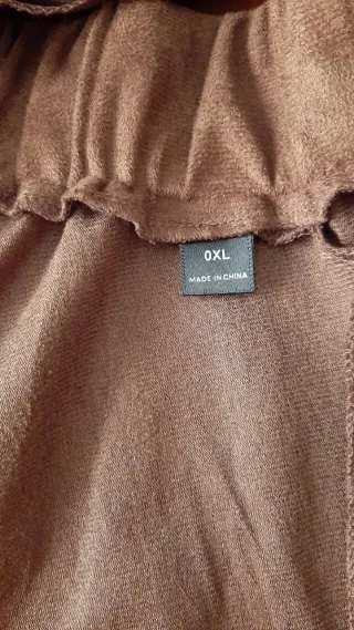 Gonna in camoscio marrone