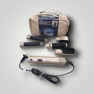 MOLDEADOR Y SECADOR DE PELO MULTIFUNCION 5 EN 1 AMBIANO DORADO BOLSA ARENA * A ESTRENAR*