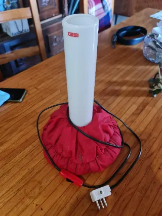 Lampada vintage CESI tessuto e vetro