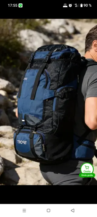 Mega oferta 🉐 Mochila de Supervivencia Gris y Azu