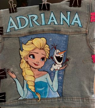 Cazadora vaquera blanca Disney Mickey Minnie