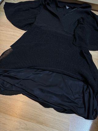 Vestido negro Zara brillos