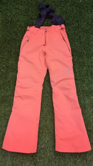 Pantalón esquí naranja tirantes. Picture talla M