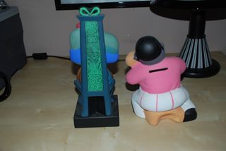 Coppia Statuette Jazz Ceramica Dipinte a Mano