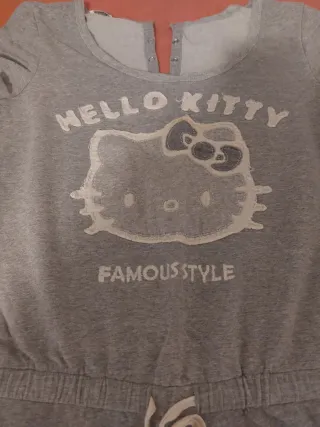 Mono corto Hello Kitty gris