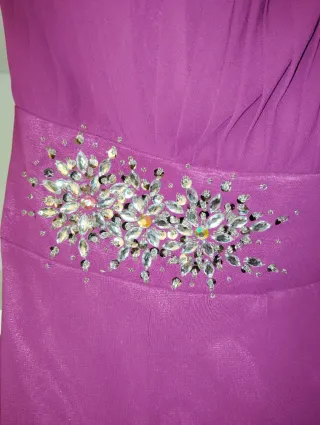 Vestido fiesta buganvilla pedrería