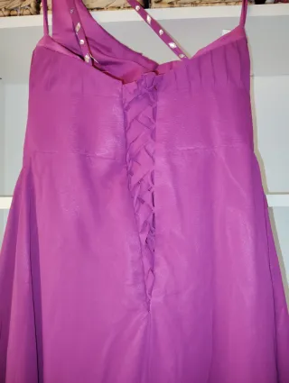 Vestido fiesta buganvilla pedrería