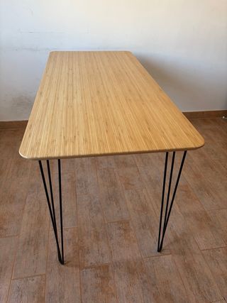 Escritorio Anfallare Bambú 140x65 Incluye patas