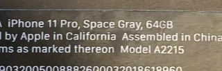 iPhone 11 Pro 64 GB Grigio Siderale